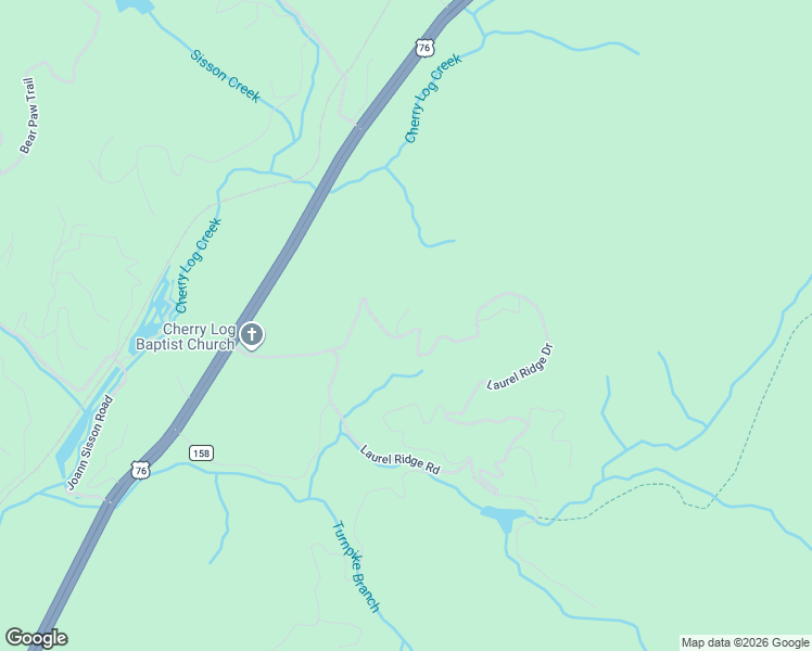 map of restaurants, bars, coffee shops, grocery stores, and more near 46 Laurel Ridge Drive in Blue Ridge