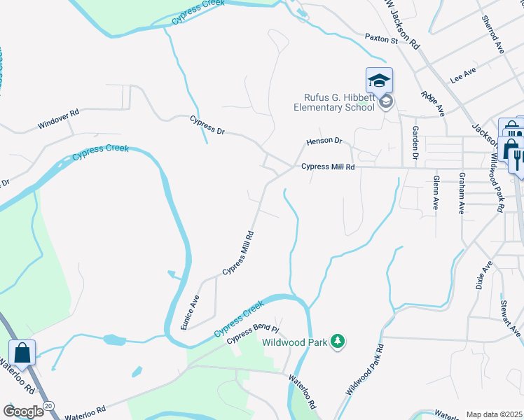 map of restaurants, bars, coffee shops, grocery stores, and more near 102 Doris Lane in Florence