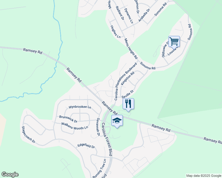map of restaurants, bars, coffee shops, grocery stores, and more near 206 Glen Cannon Drive in Jacksonville