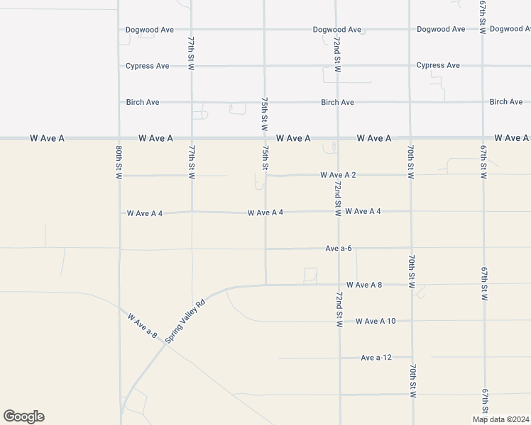 map of restaurants, bars, coffee shops, grocery stores, and more near West Avenue A 4 in Los Angeles County