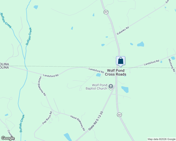 map of restaurants, bars, coffee shops, grocery stores, and more near 313 Landsford Road in Pageland