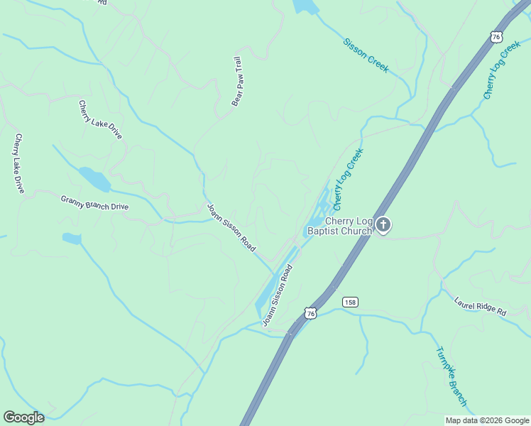 map of restaurants, bars, coffee shops, grocery stores, and more near 125 Lloyd Shove Drive in Blue Ridge