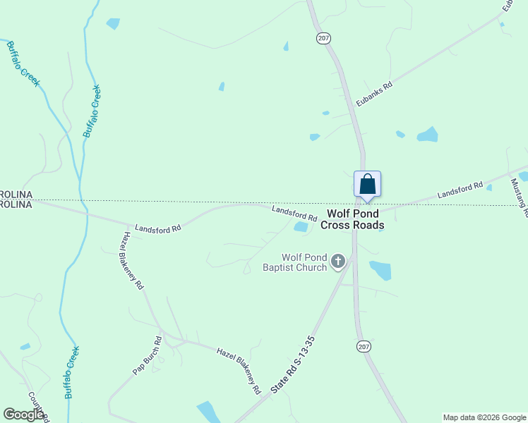 map of restaurants, bars, coffee shops, grocery stores, and more near 313 Landsford Road in Pageland