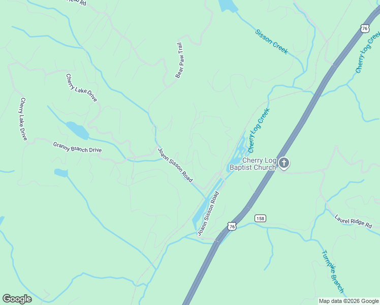 map of restaurants, bars, coffee shops, grocery stores, and more near 125 Lloyd Shove Drive in Blue Ridge