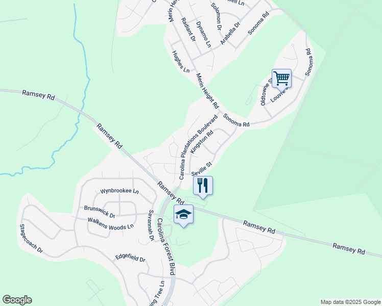 map of restaurants, bars, coffee shops, grocery stores, and more near 315 Kingston Road in Jacksonville