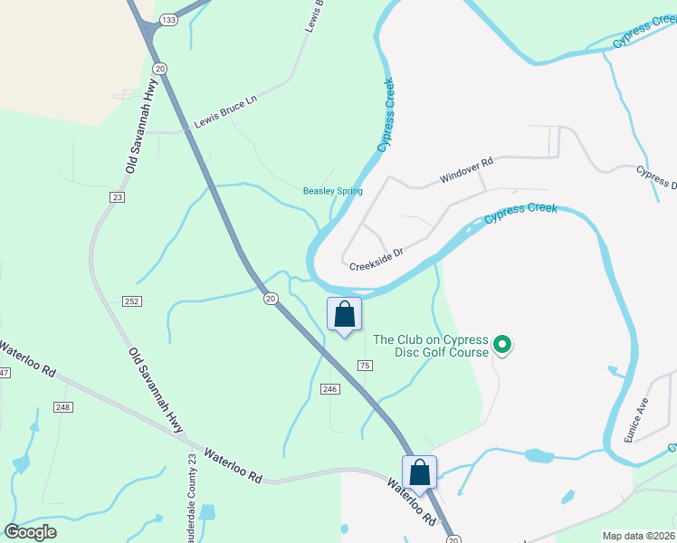 map of restaurants, bars, coffee shops, grocery stores, and more near 235 Creekside Drive in Florence