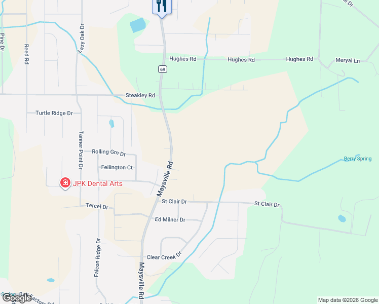 map of restaurants, bars, coffee shops, grocery stores, and more near 4747 Maysville Road in New Market