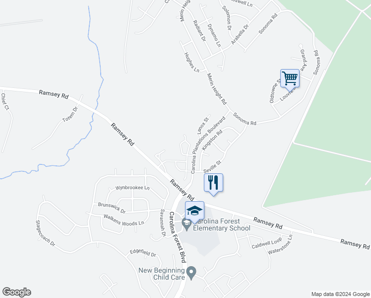 map of restaurants, bars, coffee shops, grocery stores, and more near 130 Glen Cannon Drive in Jacksonville