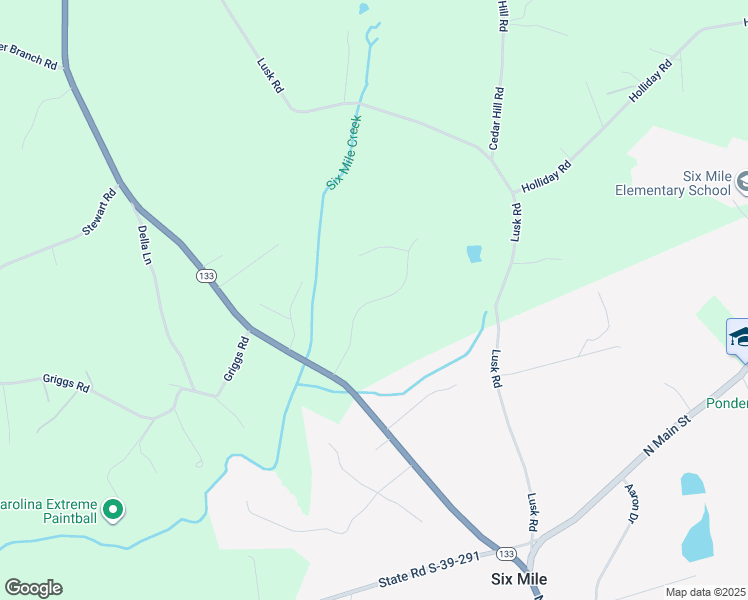 map of restaurants, bars, coffee shops, grocery stores, and more near 141 Bridwell Road in Six Mile