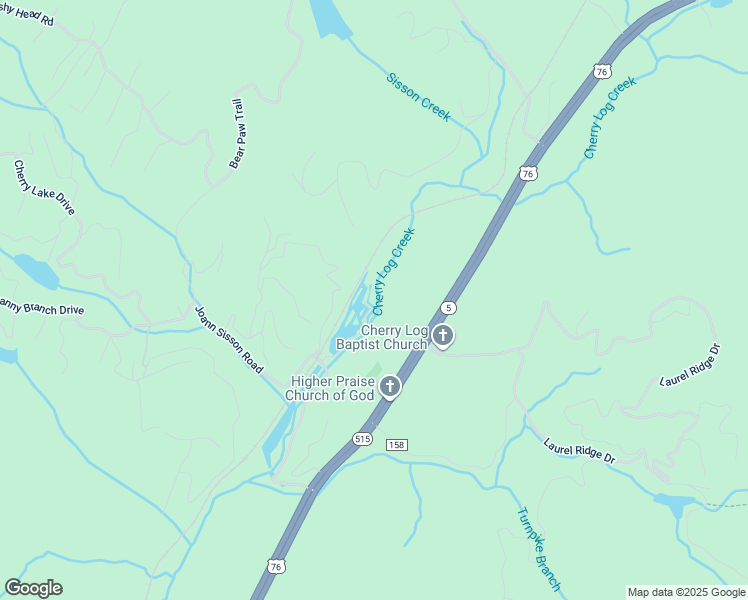 map of restaurants, bars, coffee shops, grocery stores, and more near 142 Bear Lake Drive in Blue Ridge