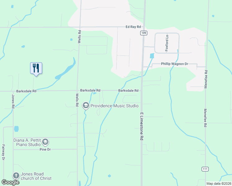 map of restaurants, bars, coffee shops, grocery stores, and more near 27237 Barksdale Road in Athens