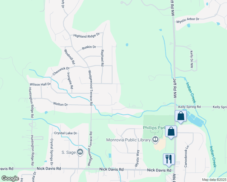 map of restaurants, bars, coffee shops, grocery stores, and more near 228 Steel Horse Drive in Madison