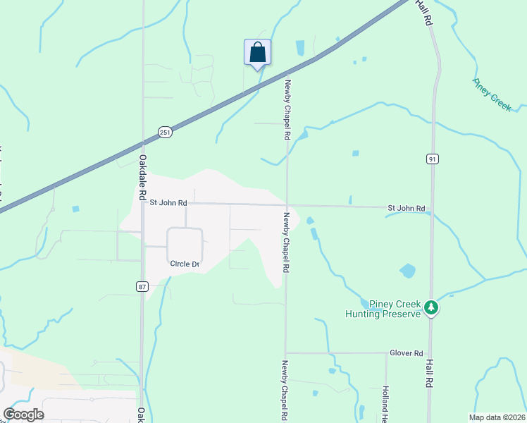 map of restaurants, bars, coffee shops, grocery stores, and more near 23390 Saint John Road in Athens