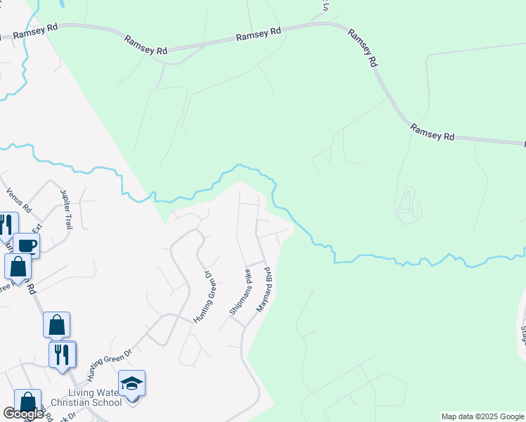 map of restaurants, bars, coffee shops, grocery stores, and more near 808 Maynard Boulevard in Jacksonville