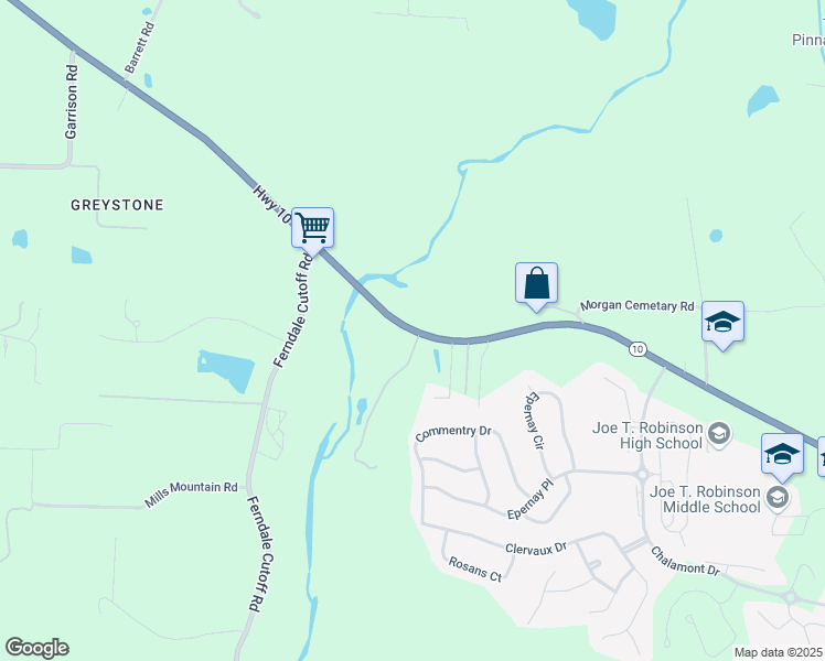 map of restaurants, bars, coffee shops, grocery stores, and more near 23896 Arkansas 10 in Little Rock