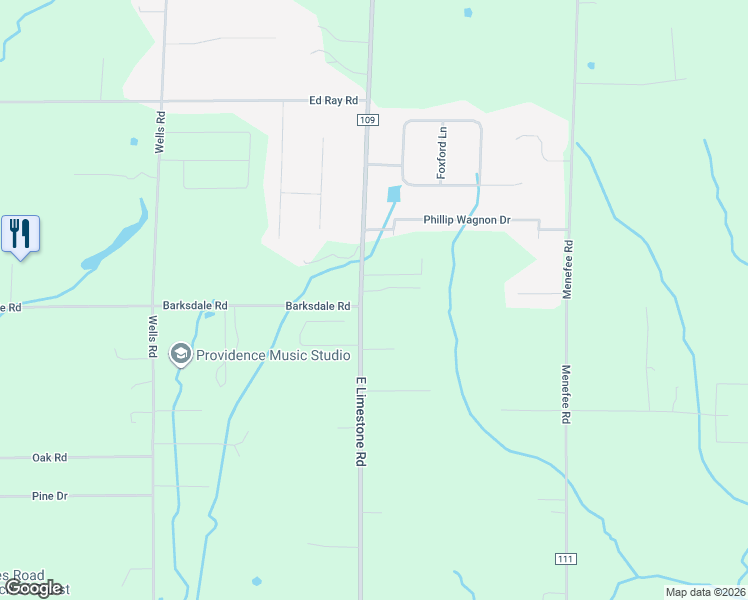 map of restaurants, bars, coffee shops, grocery stores, and more near 18014 East Limestone Road in Athens