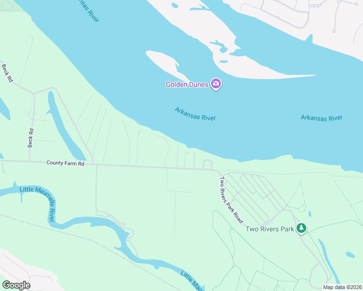 map of restaurants, bars, coffee shops, grocery stores, and more near 12910 County Farm Road in Little Rock