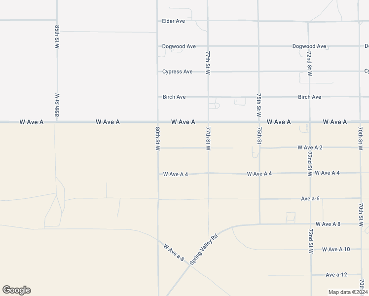 map of restaurants, bars, coffee shops, grocery stores, and more near West Avenue A2 in Los Angeles County