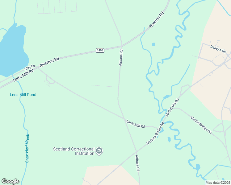 map of restaurants, bars, coffee shops, grocery stores, and more near 18580 Airbase Road in Laurinburg
