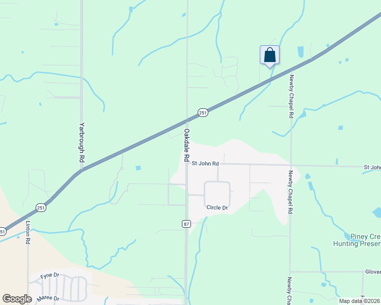 map of restaurants, bars, coffee shops, grocery stores, and more near 23045 County Road 54A in Athens