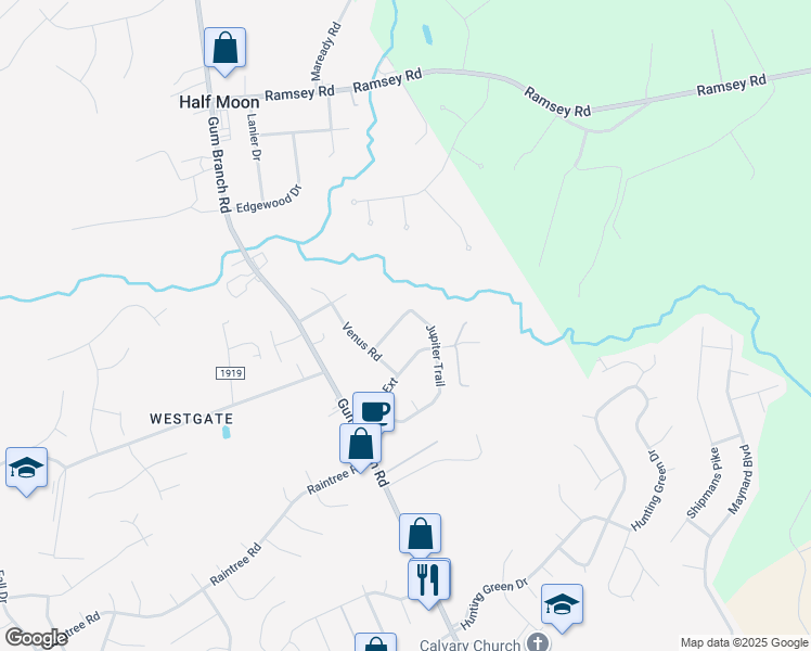 map of restaurants, bars, coffee shops, grocery stores, and more near 133 Jupiter Trail in Jacksonville