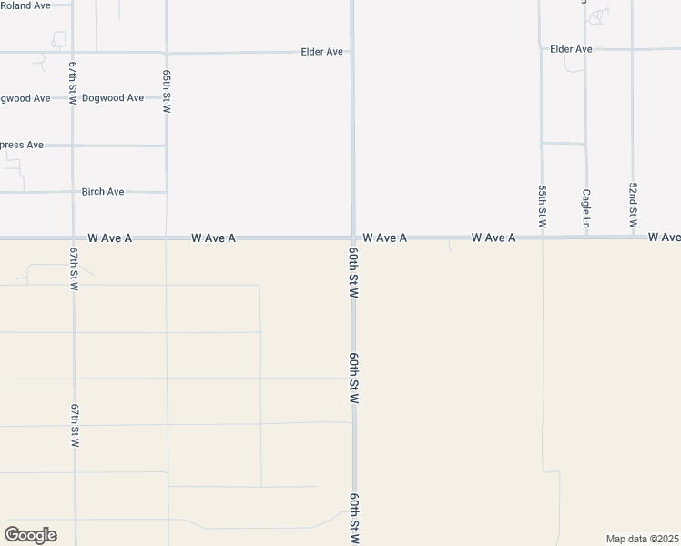 map of restaurants, bars, coffee shops, grocery stores, and more near 60th Street West in Lancaster
