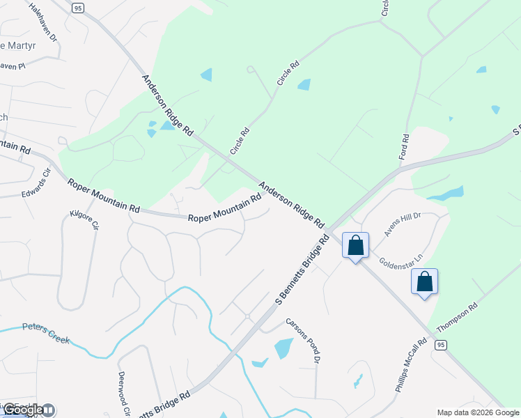 map of restaurants, bars, coffee shops, grocery stores, and more near 15 Cobbler Lane in Simpsonville