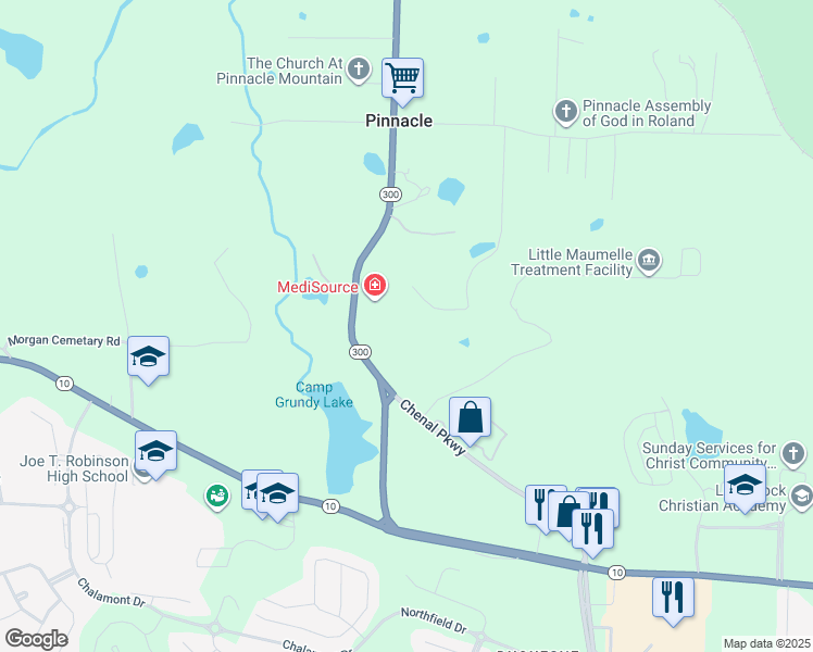 map of restaurants, bars, coffee shops, grocery stores, and more near 6911 Westridge Road in Roland