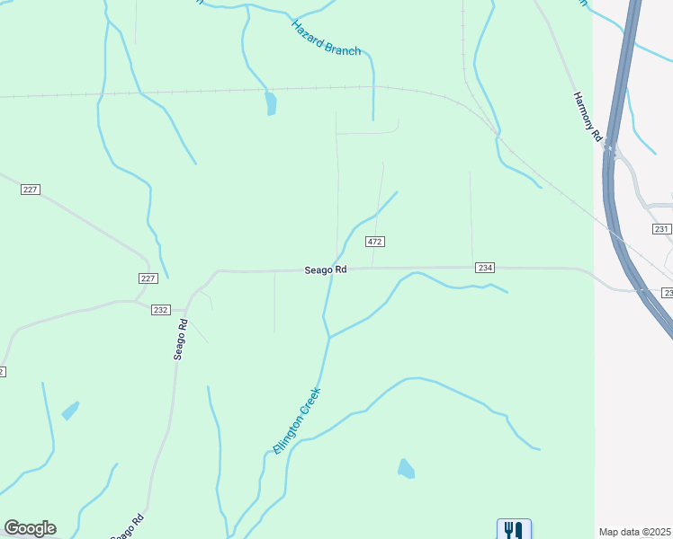 map of restaurants, bars, coffee shops, grocery stores, and more near 111 Seago Road in Iuka