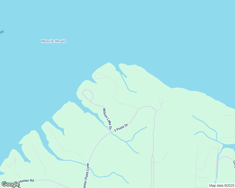 map of restaurants, bars, coffee shops, grocery stores, and more near 721 Three Point Road in Muscle Shoals