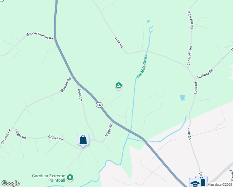 map of restaurants, bars, coffee shops, grocery stores, and more near 125 6 Mile Heights Road in Six Mile