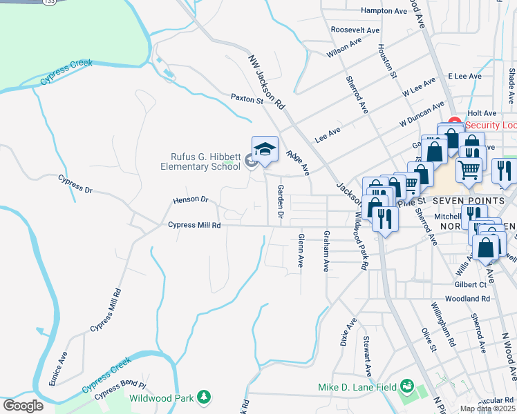 map of restaurants, bars, coffee shops, grocery stores, and more near 1301 Appleby Boulevard in Florence