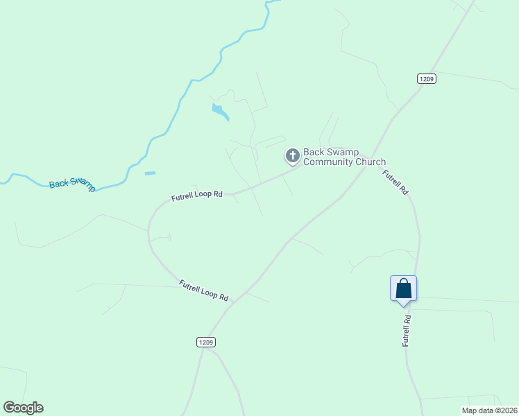map of restaurants, bars, coffee shops, grocery stores, and more near 201 Futrell Loop Road in Richlands