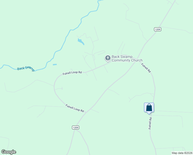map of restaurants, bars, coffee shops, grocery stores, and more near 201 Futrell Loop Road in Richlands