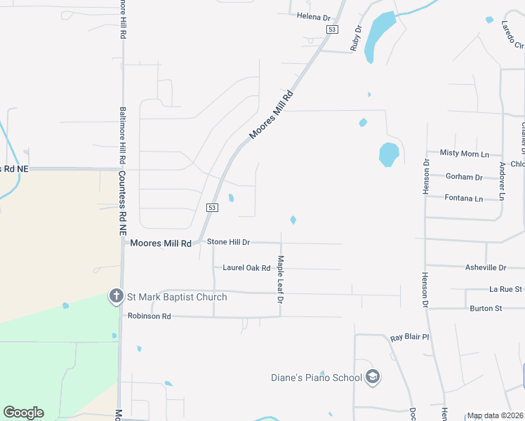 map of restaurants, bars, coffee shops, grocery stores, and more near 216 Maddux Court in Huntsville