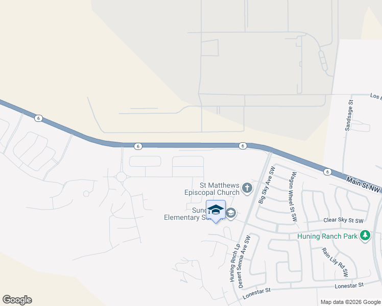 map of restaurants, bars, coffee shops, grocery stores, and more near 306 Rio Chama Circle Southwest in Los Lunas