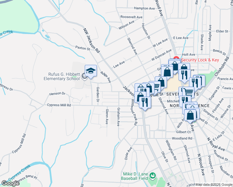 map of restaurants, bars, coffee shops, grocery stores, and more near 438 West Cleveland Avenue in Florence