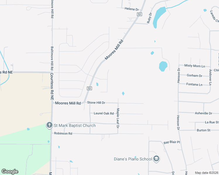 map of restaurants, bars, coffee shops, grocery stores, and more near 216 Maddux Court in Huntsville