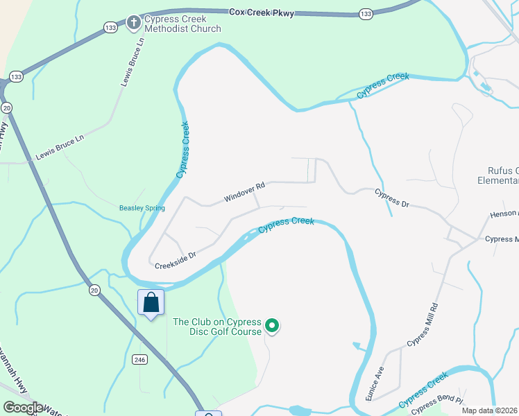 map of restaurants, bars, coffee shops, grocery stores, and more near 235-299 Creekside Drive in Florence