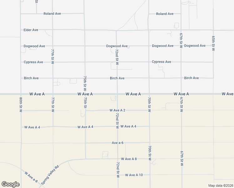 map of restaurants, bars, coffee shops, grocery stores, and more near 7214 West Avenue A in Rosamond