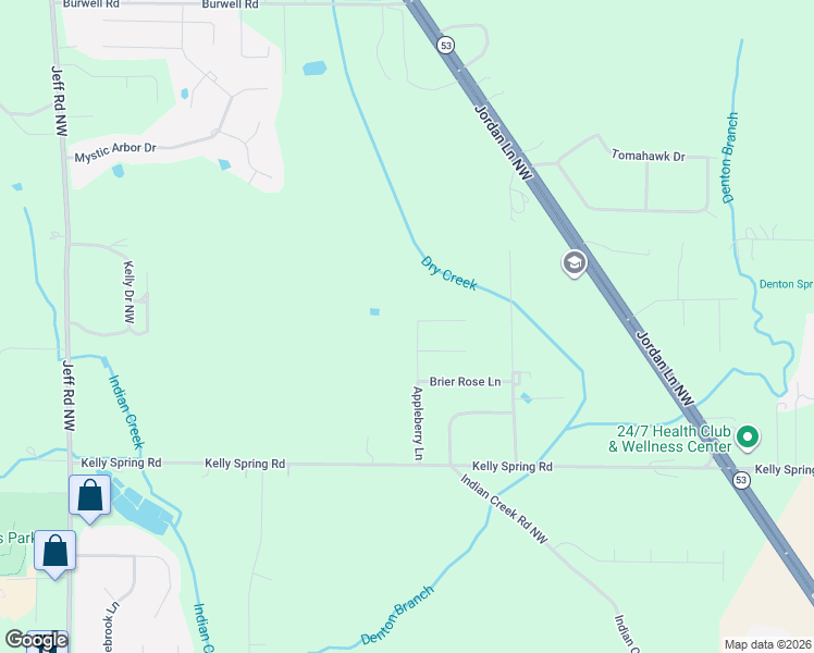 map of restaurants, bars, coffee shops, grocery stores, and more near 138 Appleberry Lane in Harvest