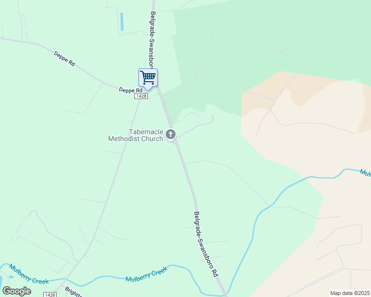 map of restaurants, bars, coffee shops, grocery stores, and more near 2032 Belgrade-Swansboro Road in Maysville
