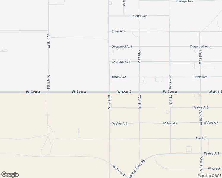 map of restaurants, bars, coffee shops, grocery stores, and more near 26 80th Street West in Rosamond