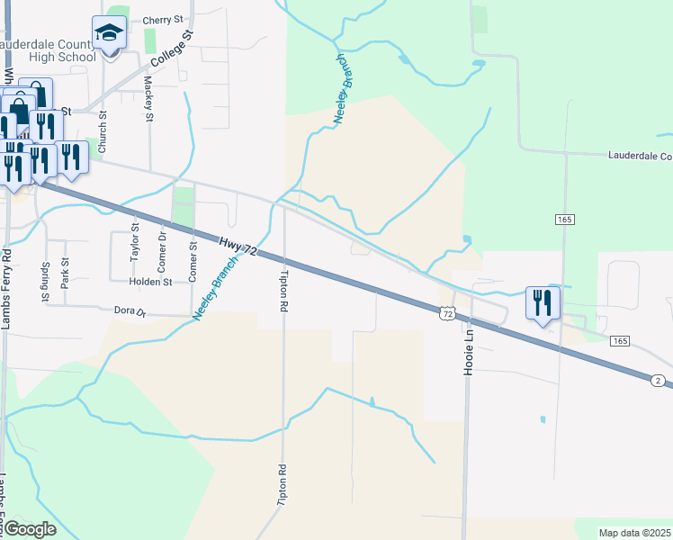 map of restaurants, bars, coffee shops, grocery stores, and more near 17139 U.S. 72 in Rogersville