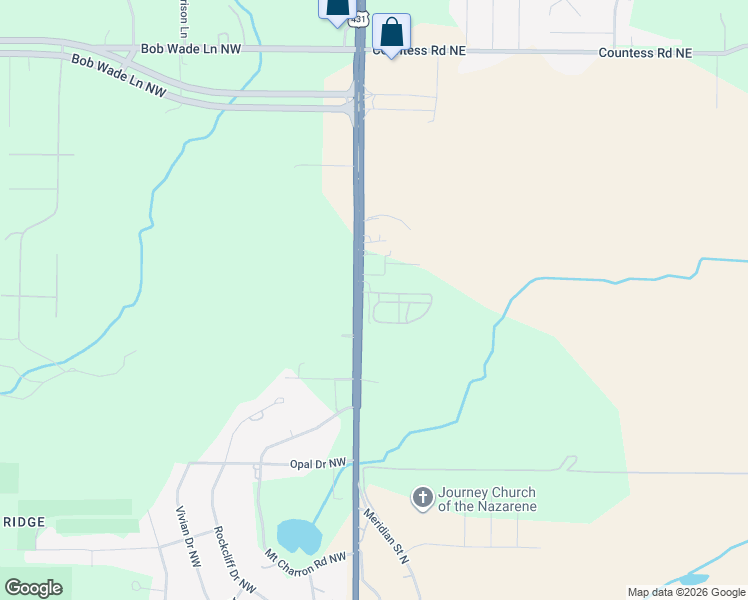 map of restaurants, bars, coffee shops, grocery stores, and more near 10124 Memorial Parkway Northwest in Huntsville