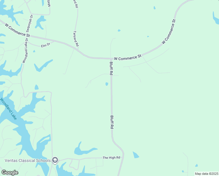 map of restaurants, bars, coffee shops, grocery stores, and more near 2735 Bluff Road in Hernando