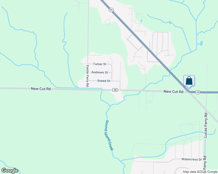 map of restaurants, bars, coffee shops, grocery stores, and more near 17171 New Cut Road in Athens