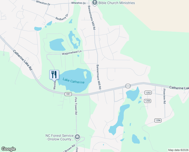 map of restaurants, bars, coffee shops, grocery stores, and more near 131 Bannermans Mill Road in Richlands