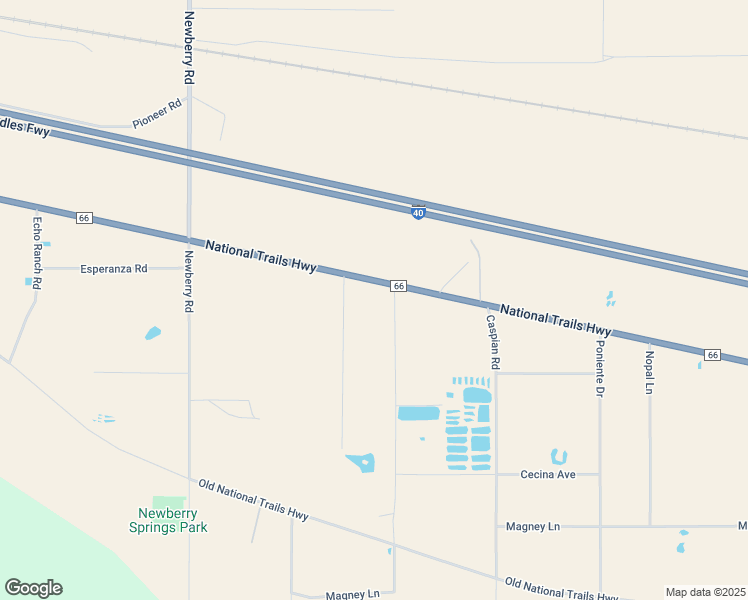 map of restaurants, bars, coffee shops, grocery stores, and more near 0 National Trails Highway in Barstow