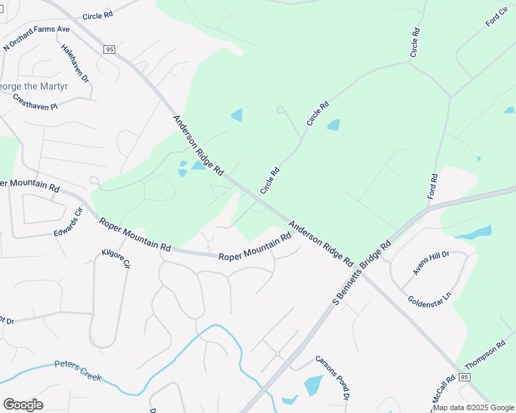 map of restaurants, bars, coffee shops, grocery stores, and more near 600 Anderson Ridge Road in Greer